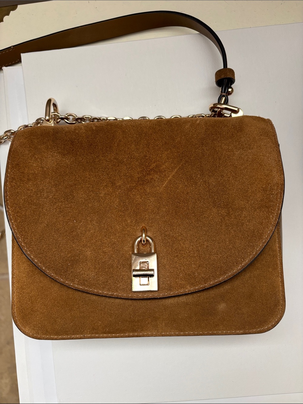 Rebecca Minkoff suede Shoulder Bag with Chain Strap